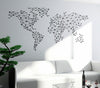 Image of Geometric World Map Wall Decal