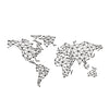 Image of Geometric World Map Wall Decal