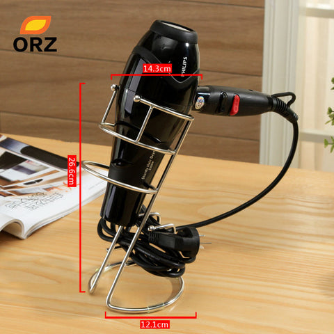 Stainless Steel Standing Hair Dryer Holder Organizer