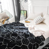 Image of Geometric Reversible Microfiber Blanket