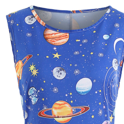 Vintage Space Planet Dress