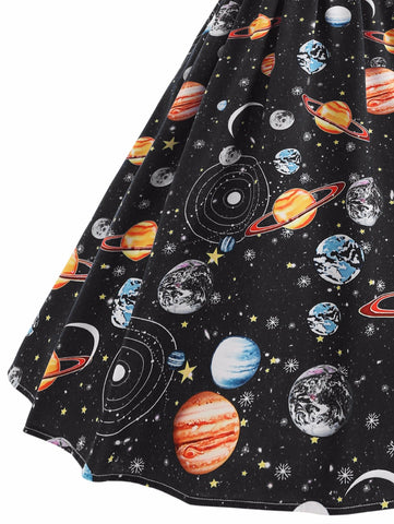 Vintage Space Planet Dress