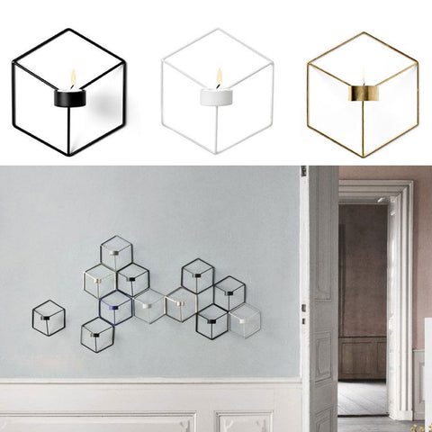 Geometric Candle Wall Decor