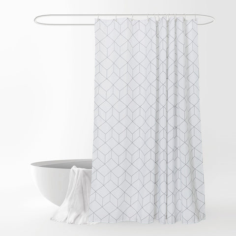 Future Living Geometric Shower Curtain