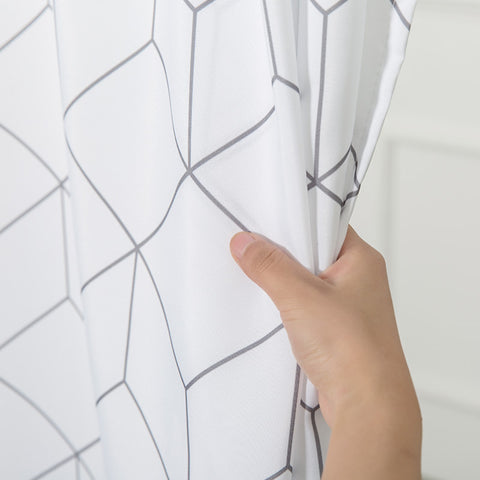 Future Living Geometric Shower Curtain